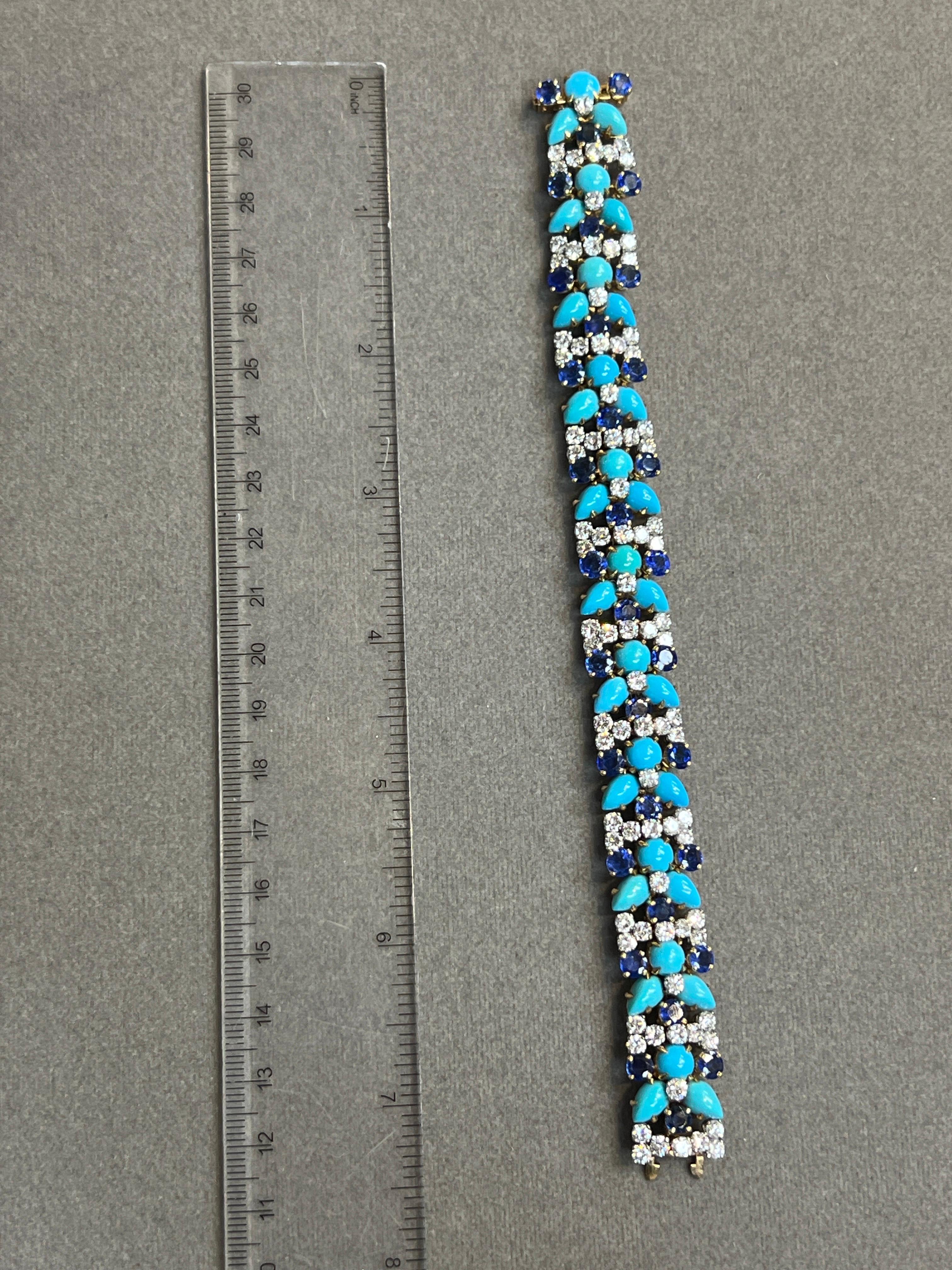 Pulsera Bvlgari de zafiro turquesa y diamantes en venta 2