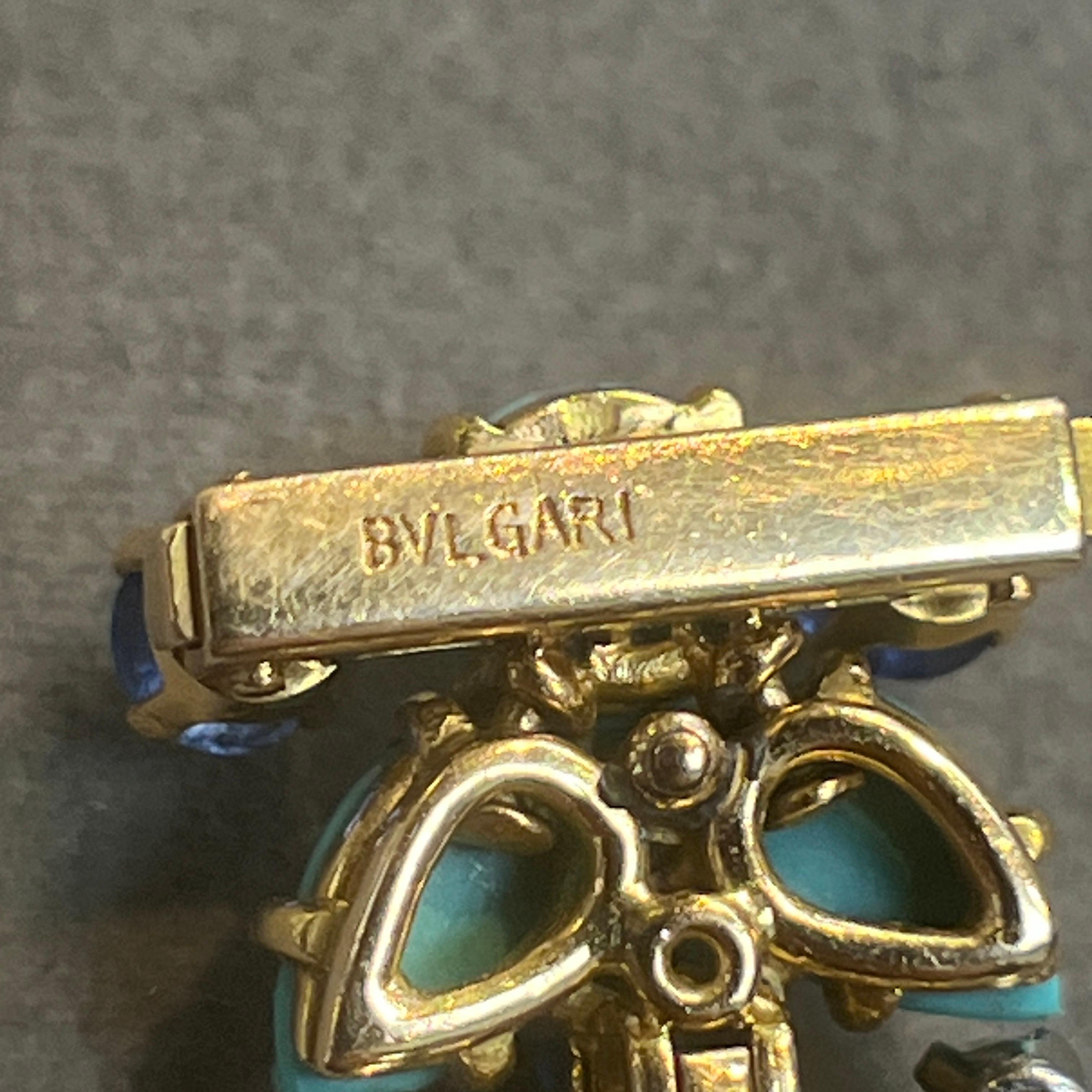 Pulsera Bvlgari de zafiro turquesa y diamantes en venta 3