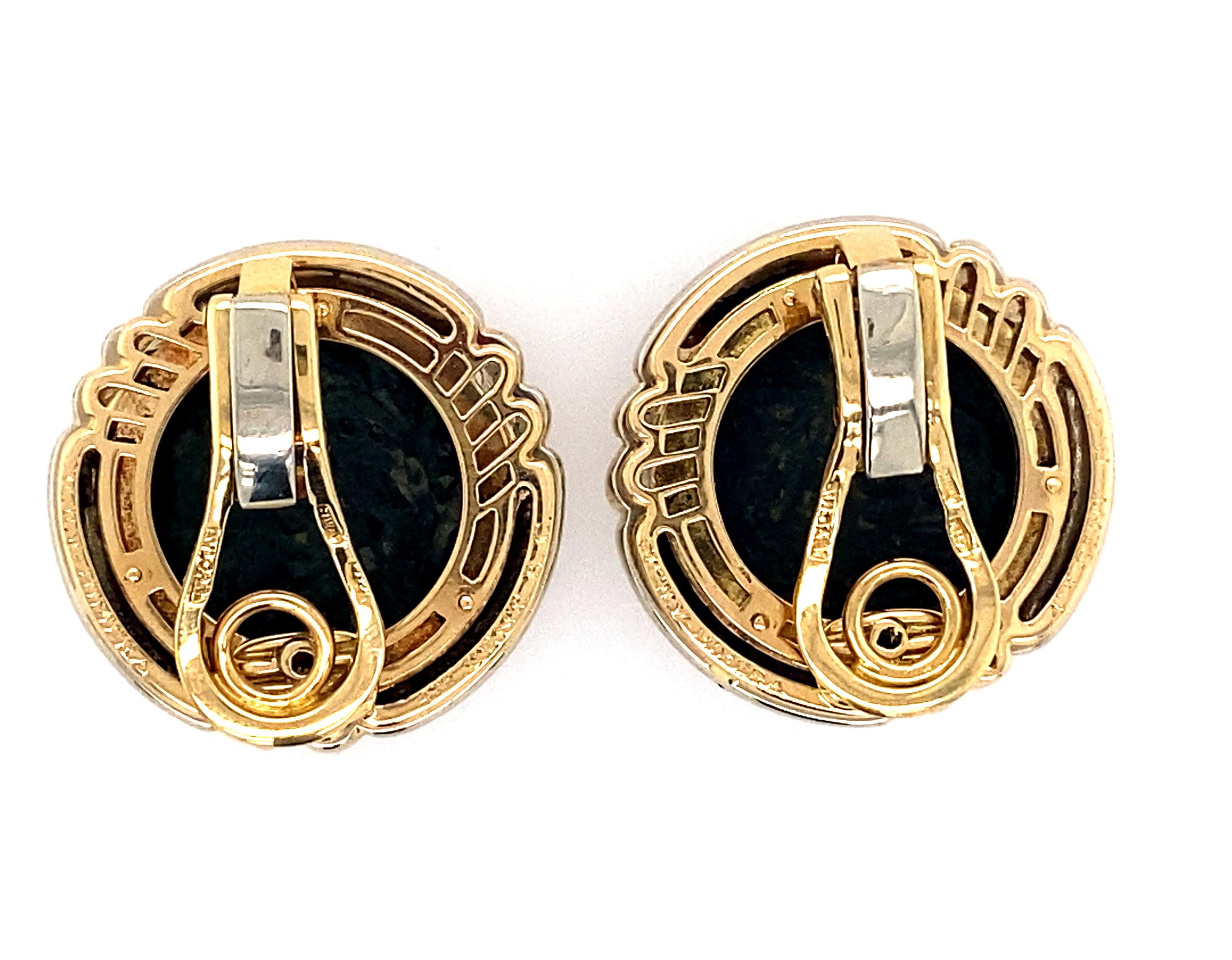 Bvlgari Two Tone 18k Gold Ancient Roman Coin Earrings In Excellent Condition In New York, NY