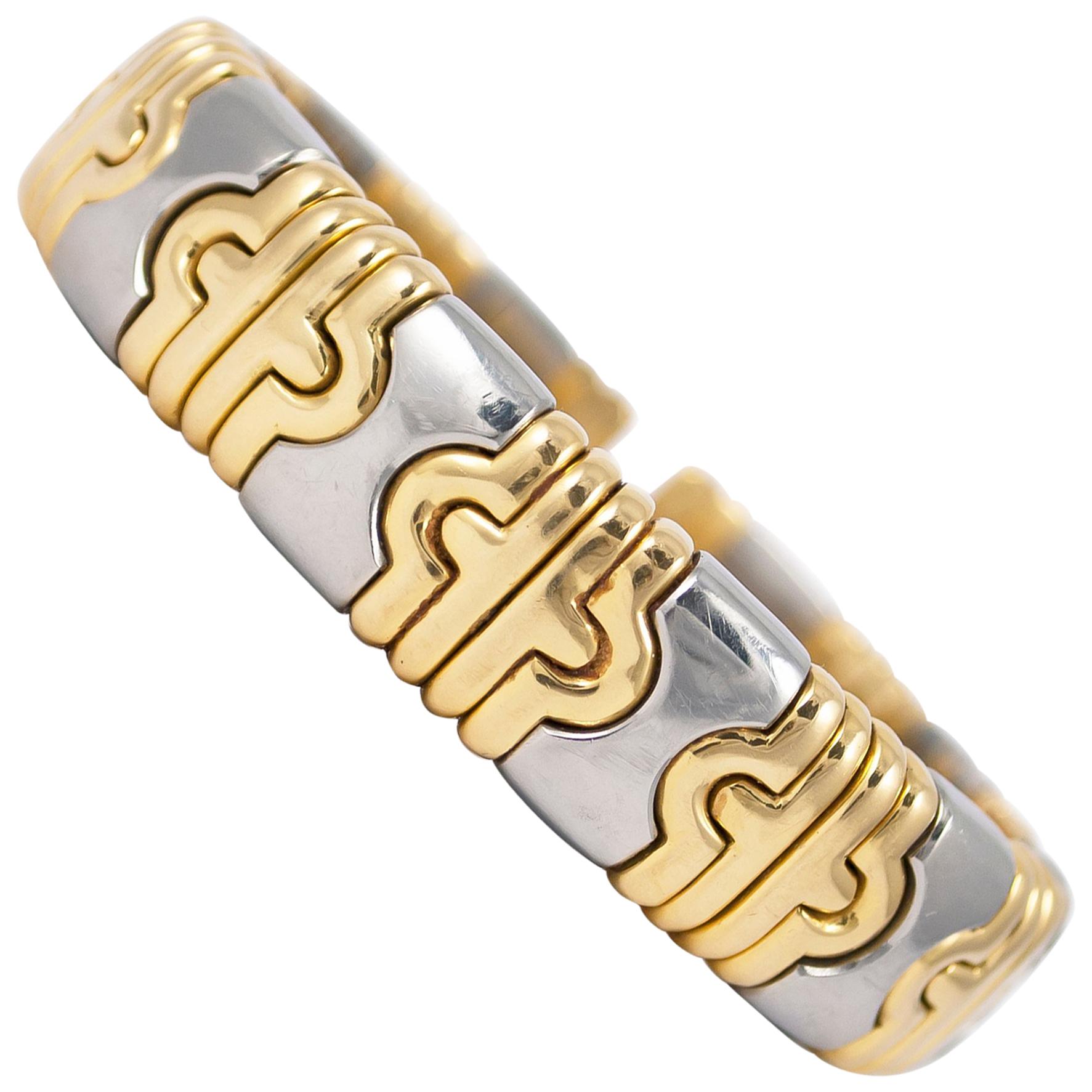 Bulgari Parentesi Two-Tone Cuff Bangle