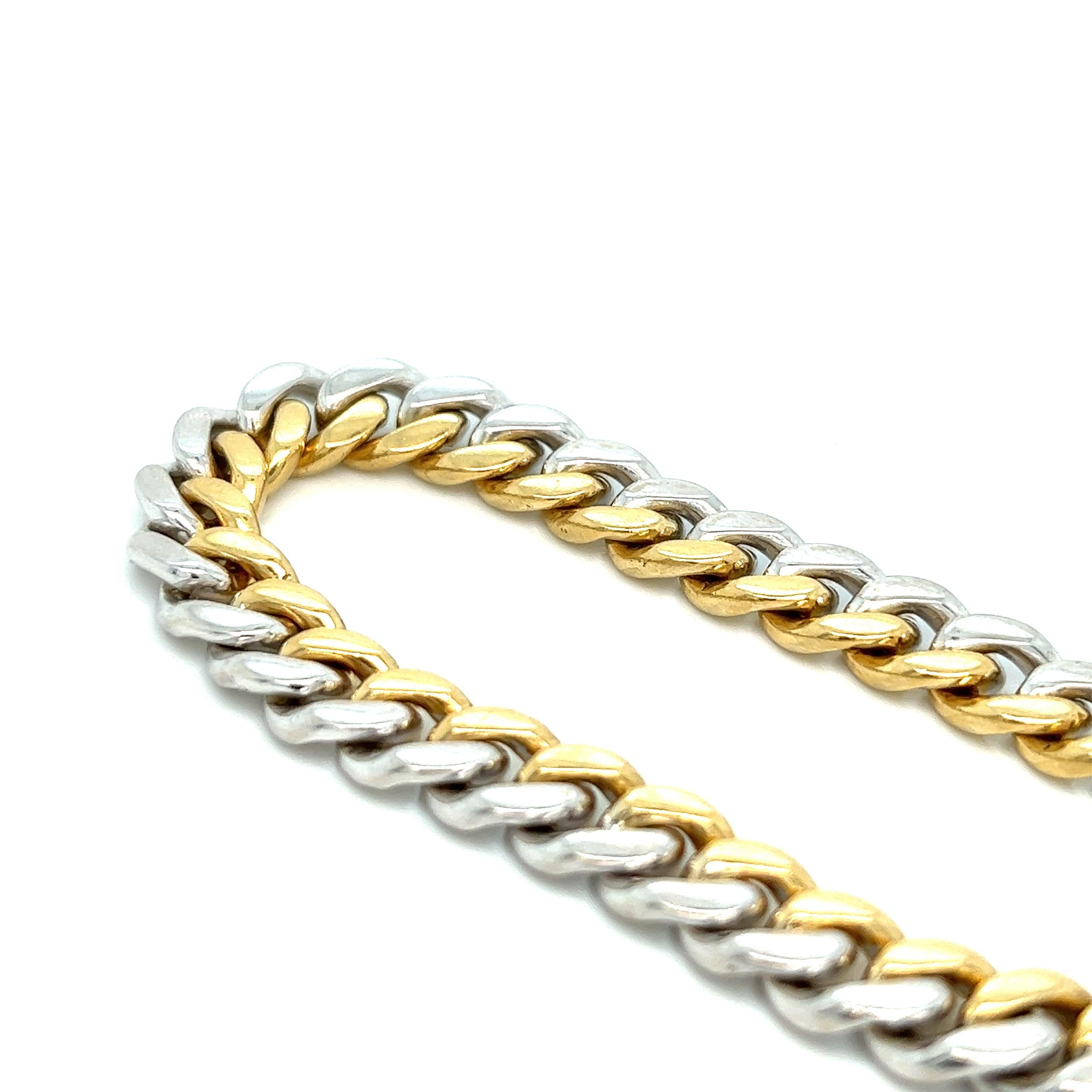 Bvlgari Two-Tone Gold Link Bracelet 1