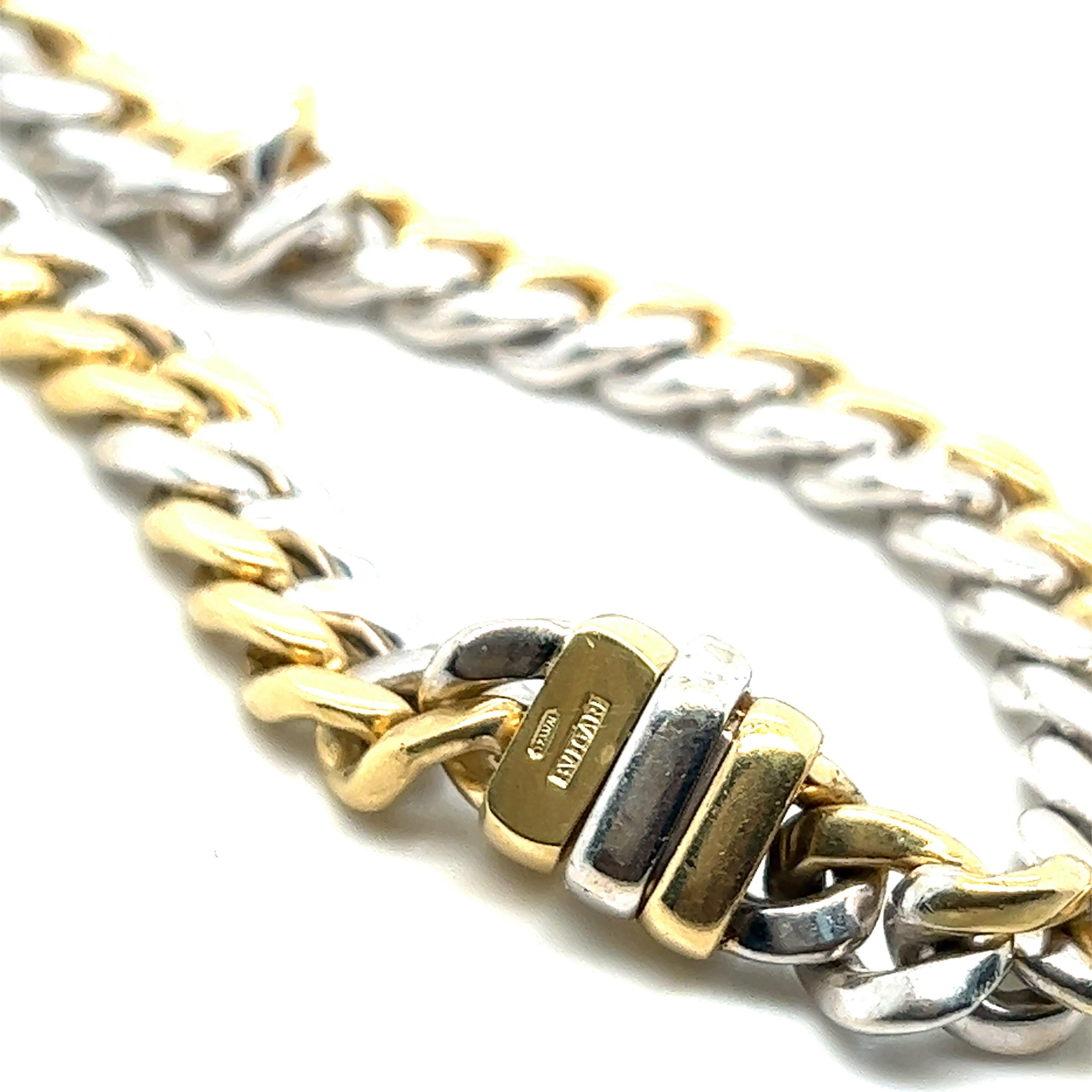 Bvlgari Two-Tone Gold Link Bracelet 2