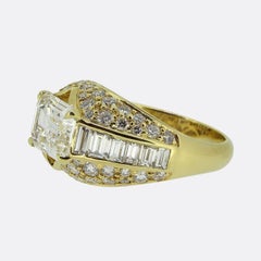 Bvlgari 3.02 Carat Emerald-Cut Diamond Trombino Ring