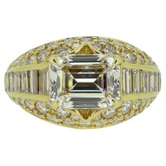 Bvlgari 3.02 Carat Emerald-Cut Diamond Trombino Ring