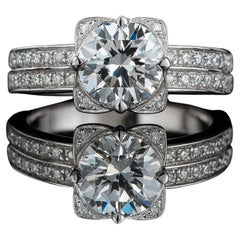 Bvlgari Venezia Platinum Round Diamond Engagement Ring (bague de fiançailles en platine avec diamant rond)