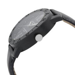Bvlgari Via dei Condotti 10 Roma Carbon Black Dial Automatic Watch BB40CL