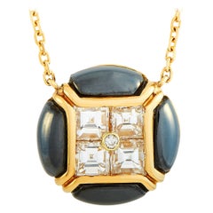 Bvlgari Vintage 18 Karat Yellow Gold 0.50 Carat Diamond Pendant Necklace