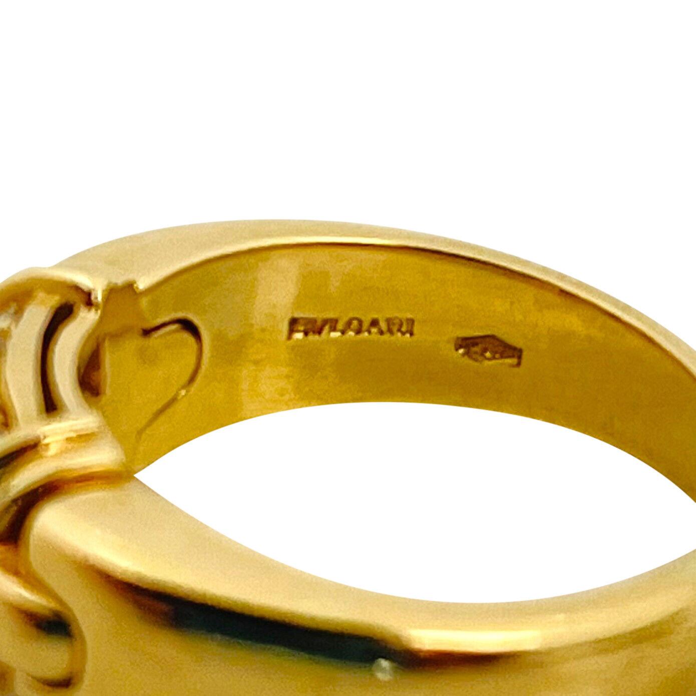 Bvlgari Vintage 18 Karat Yellow Gold and Vvs Diamond Ring, Italy  For Sale 2