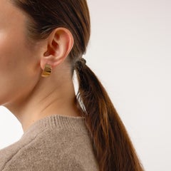 Bvlgari vintage 18k tricolor gold earrings