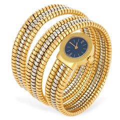 Bvlgari vintage 18k tricolor gold Tubogas watch