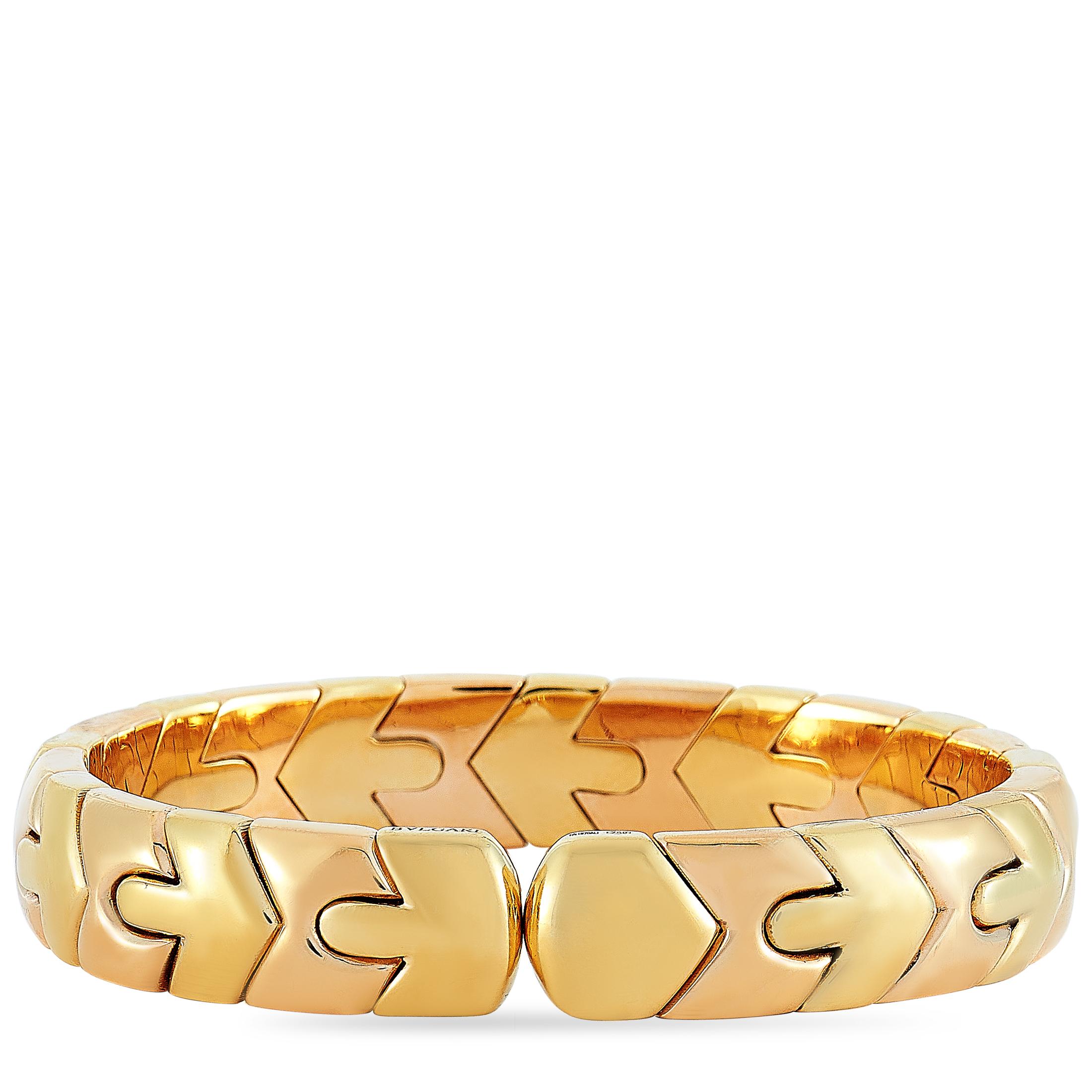 Bvlgari Vintage 18 Karat Yellow Gold Bracelet In Excellent Condition In Southampton, PA