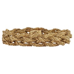 Bvlgari Vintage 18k Yellow Gold Braided Bracelet