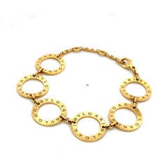 Bvlgari Vintage 18K Yellow Gold Circle Link Bracelet 28.9 Grams