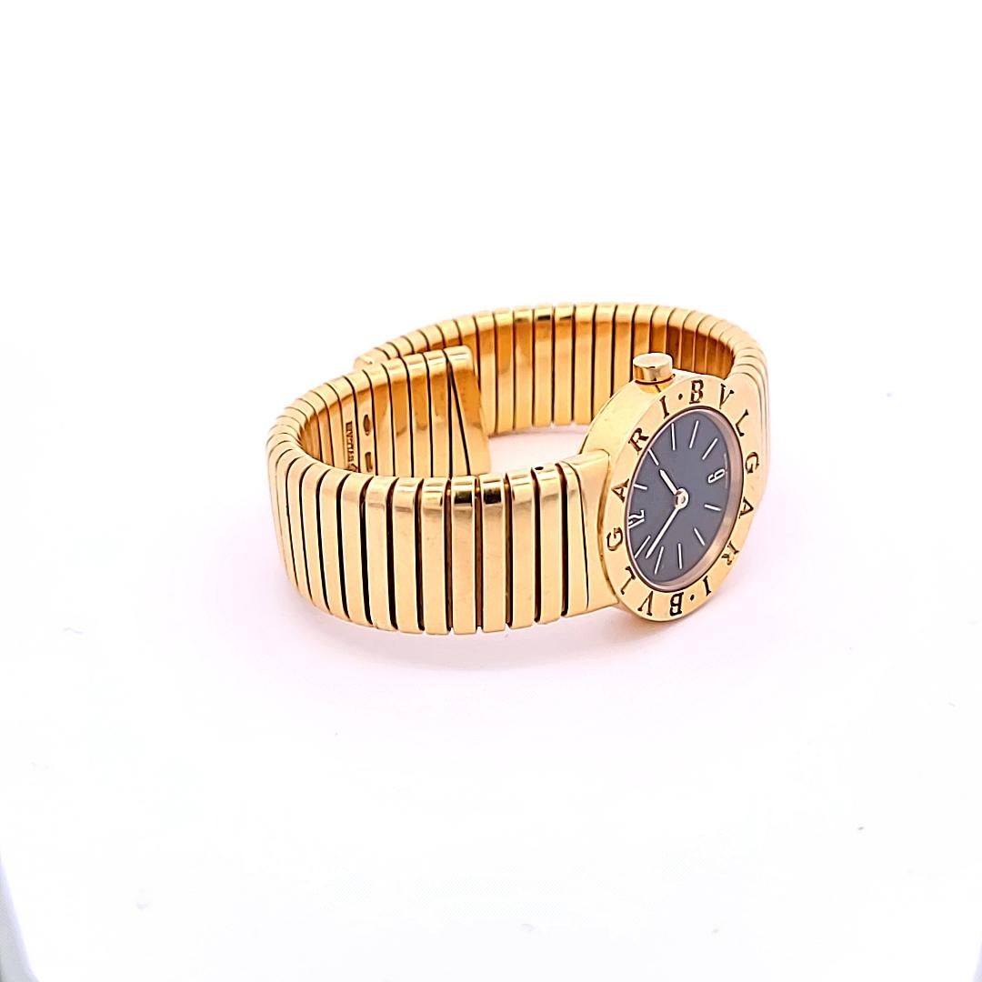 Bvlgari Vintage 83.00 Grams 18 Karat Yellow Gold Wrist Watch In Good Condition In New York, NY