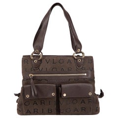 Bvlgari Vintage Brown Monogram Shoulder Bag