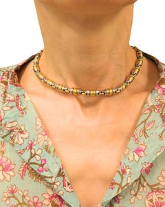 Bvlgari Vintage Bulgari 18k Gold Edelstahl Halsband Halskette