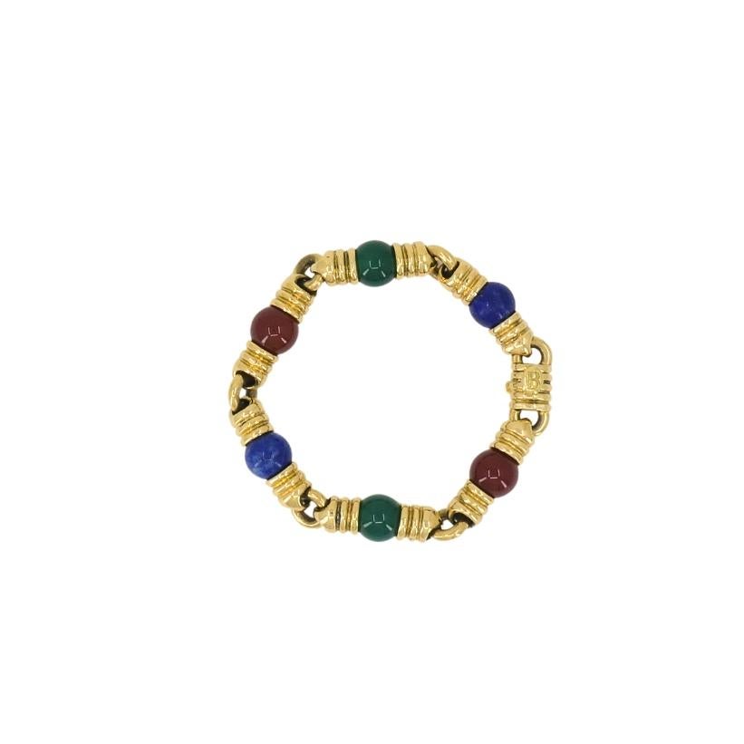Bvlgari Bracciale d'epoca Bulgari in oro 18k con pietre preziose In condizioni ottime in vendita a Beverly Hills, CA