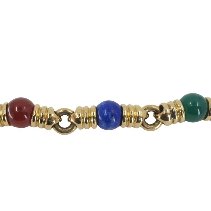 Bvlgari Bracciale d'epoca Bulgari in oro 18k con pietre preziose in vendita 2