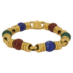 Bvlgari Vintage Bulgari Bracelet 18k Gold Gemstones