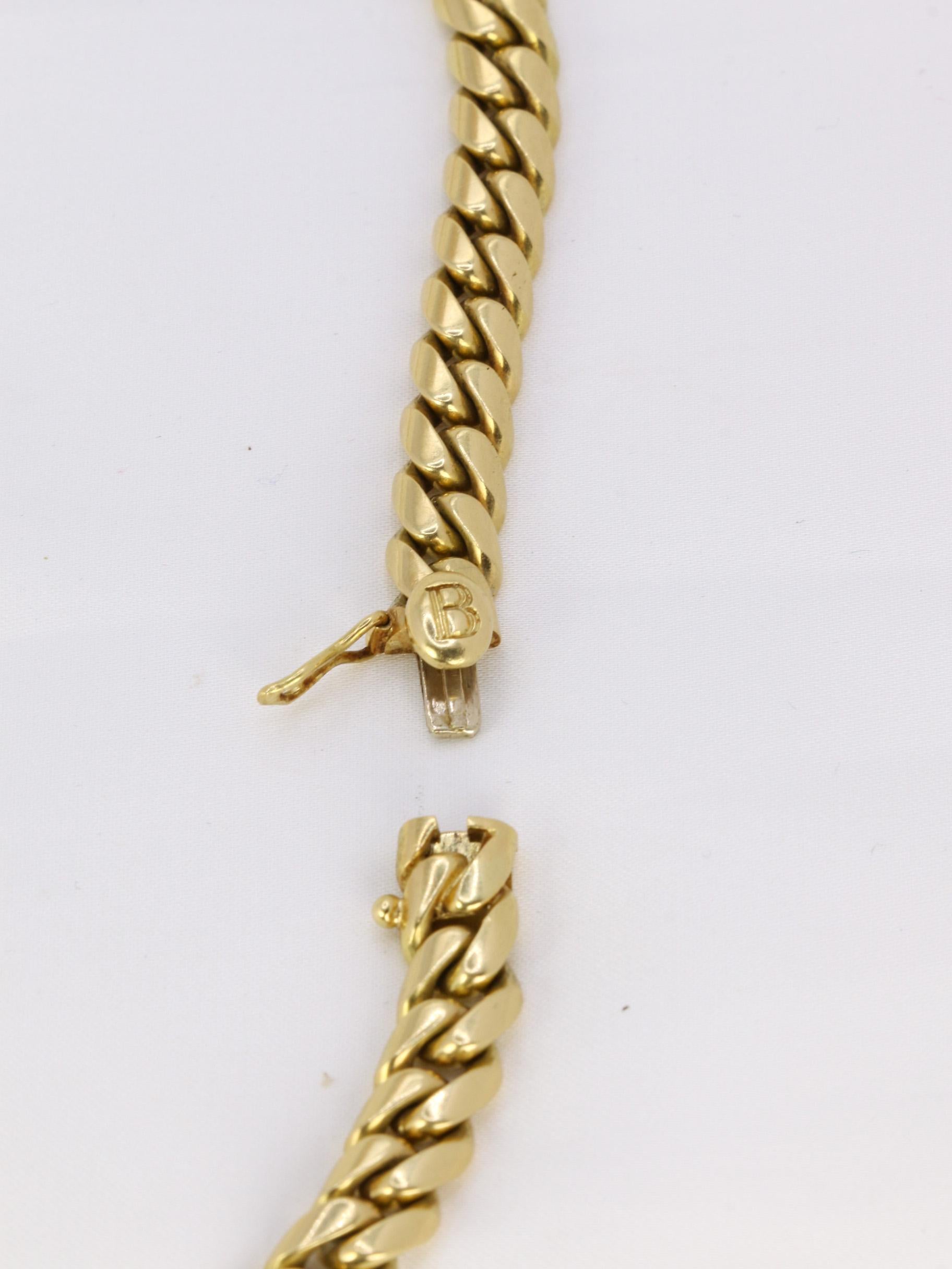 BVLGARI Vintage-Halskette aus Gold, Diamanten und Saphiren mit Cabochon im Angebot 9