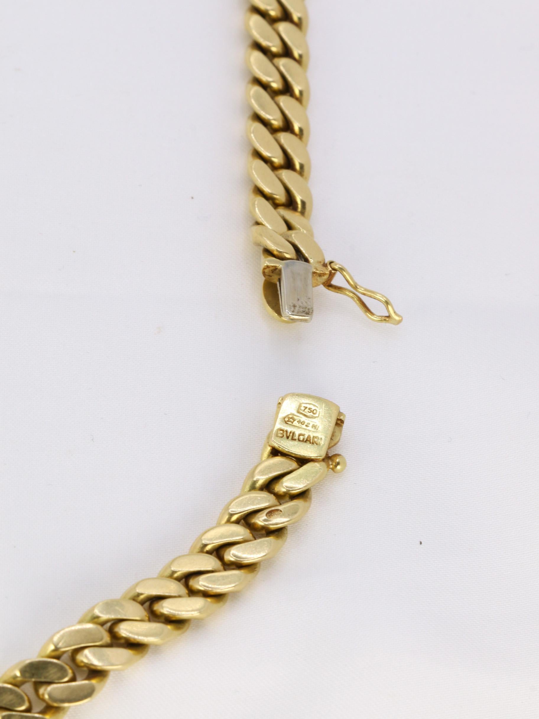 BVLGARI Vintage-Halskette aus Gold, Diamanten und Saphiren mit Cabochon im Angebot 10