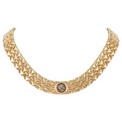 Bvlgari Vintage Monete 18K Yellow Gold and Rose Gold Thracia Lysimachos Coin Nec