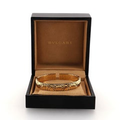 Bvlgari Vintage Parentesi Cuff Bracelet 18 Karat Yellow Gold Narrow