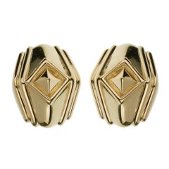 Bvlgari Vintage Pyramiden-Ohrringe aus 18 Karat Gelbgold