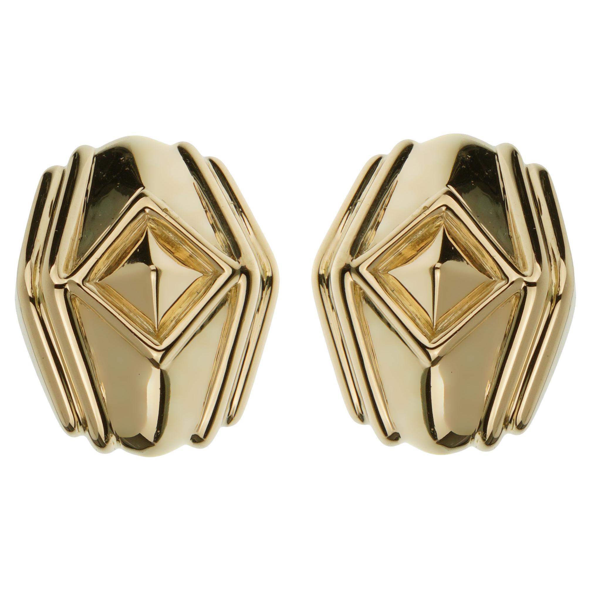 Pendientes Bvlgari Vintage Pirámide Oro Amarillo 18k