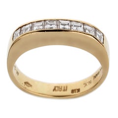 Bvlgari Vintage Ruby Diamond Yellow Gold Band Rings
