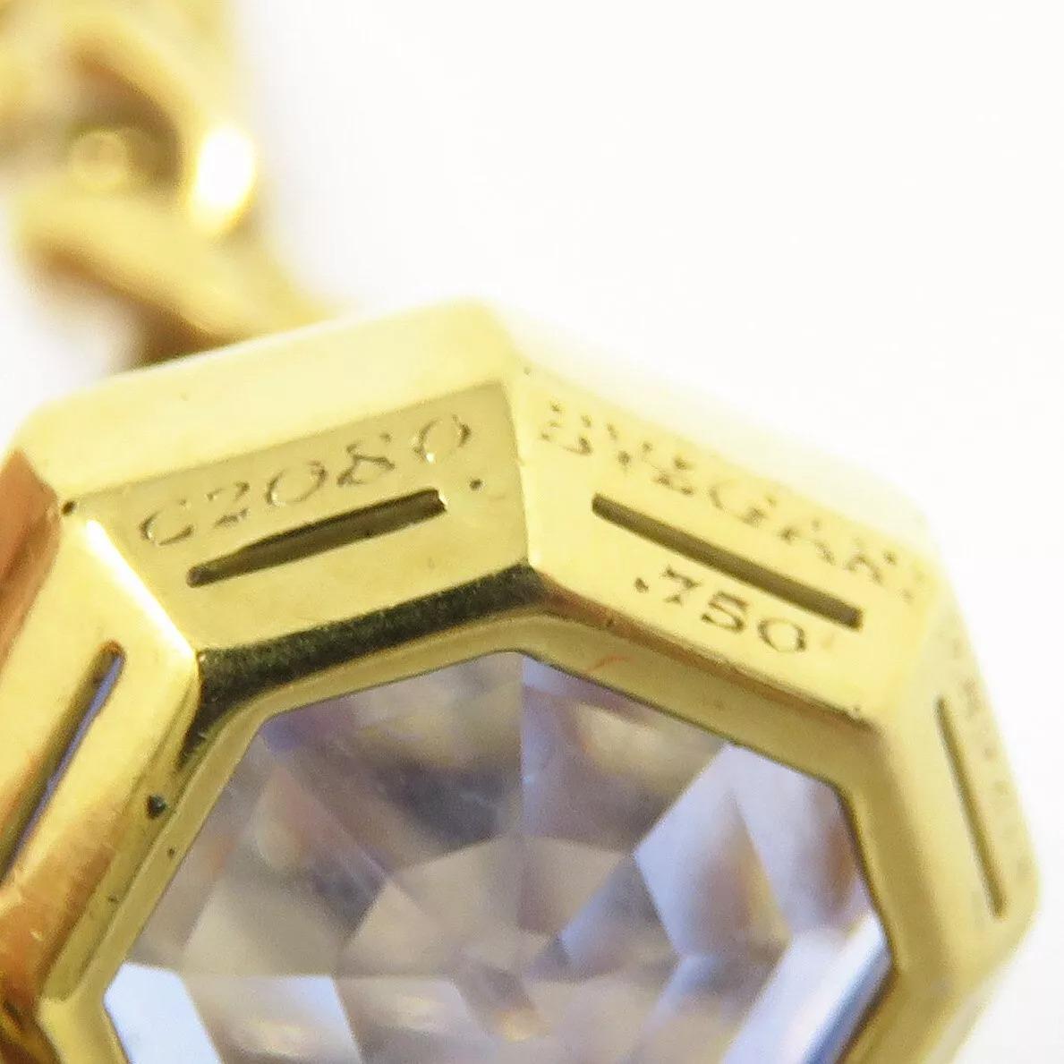 Donna BVLGARI Collana vintage con zaffiro e diamanti non riscaldati in vendita