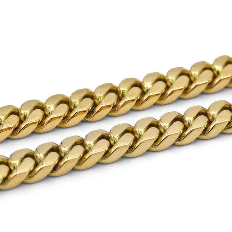 Bvlgari Vintage Yellow Gold Curb Link Chain 1