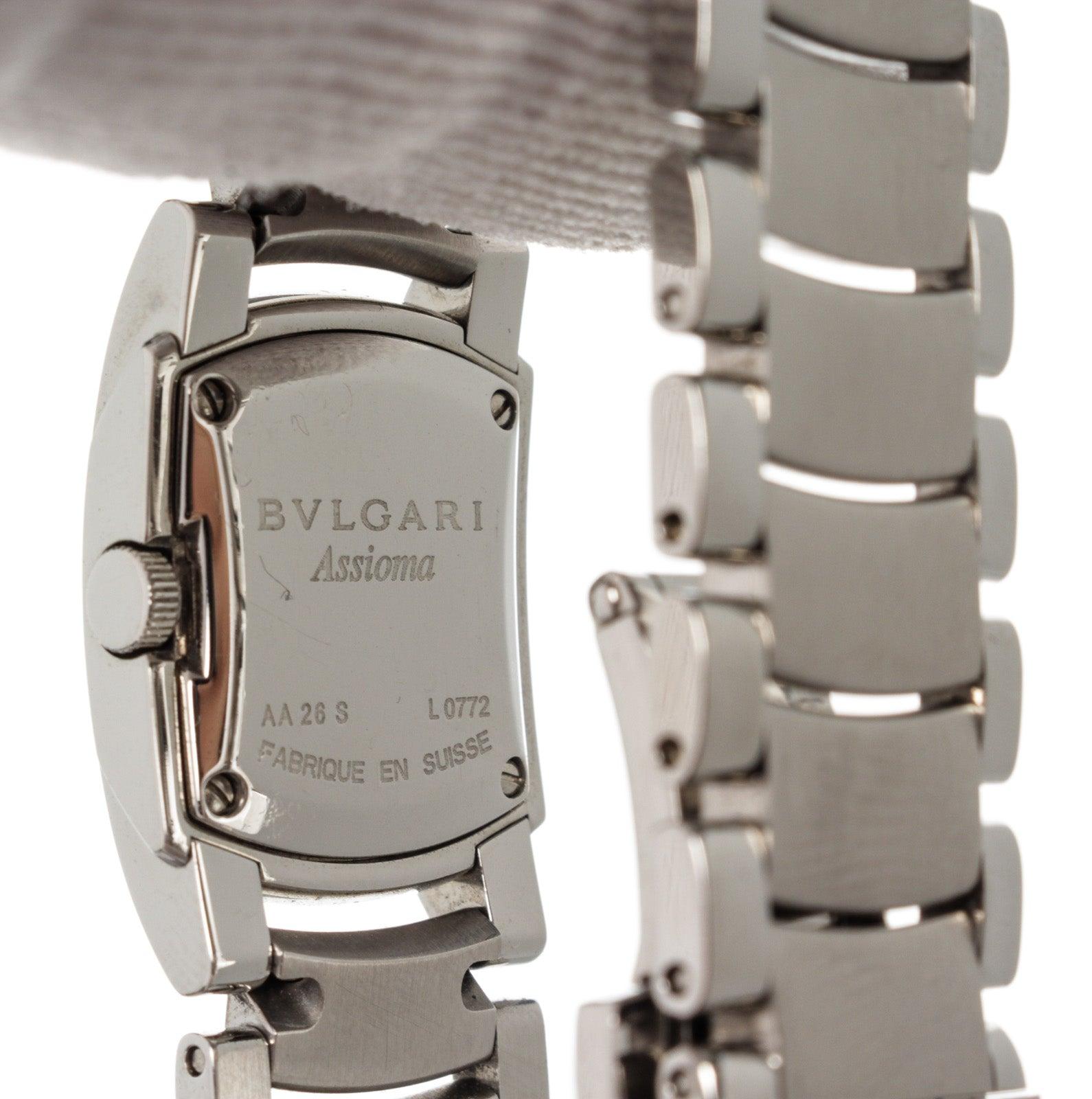 Bvlgari White Gold Assioma D Watch In Good Condition In Irvine, CA