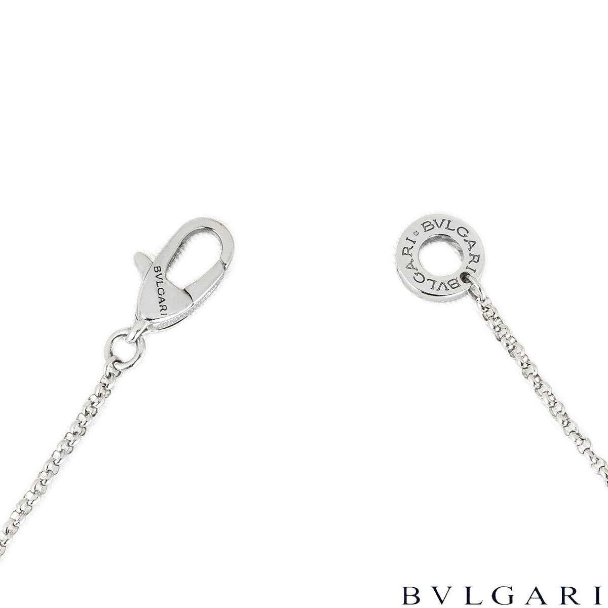 Bvlgari Collana in oro bianco Bvlgari Doppio Cuore con diamanti 351843/CL857567 In condizioni ottime in vendita a Mayfair, London, London