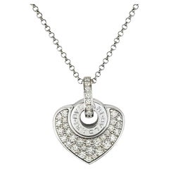 Bvlgari Collana in oro bianco Bvlgari Doppio Cuore con diamanti 351843/CL857567
