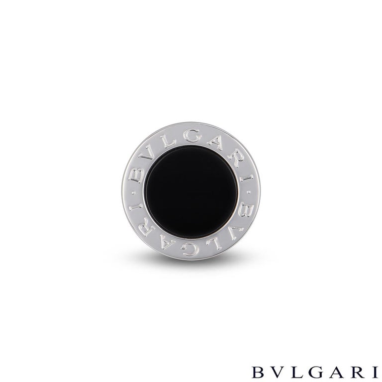 Bvlgari White Gold Bvlgari Bvlgari Onyx Ring In Excellent Condition In London, GB