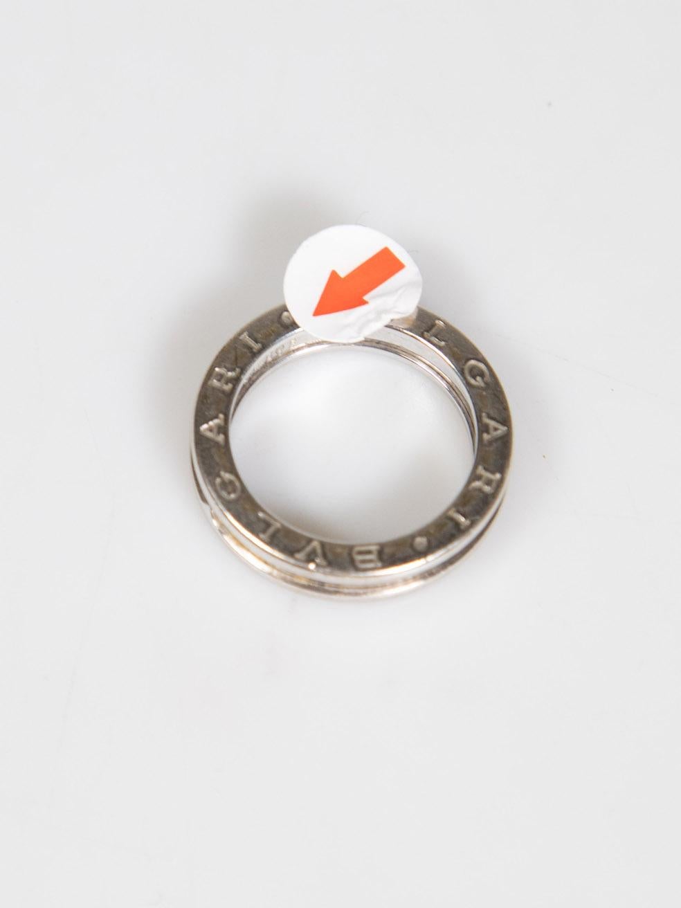 Women's Bvlgari White Gold B.zero1 Engraved Ring For Sale