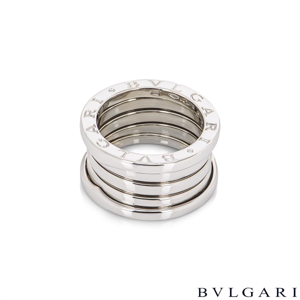 Women's Bvlgari White Gold B.Zero1 Ring Size 52 323555 For Sale