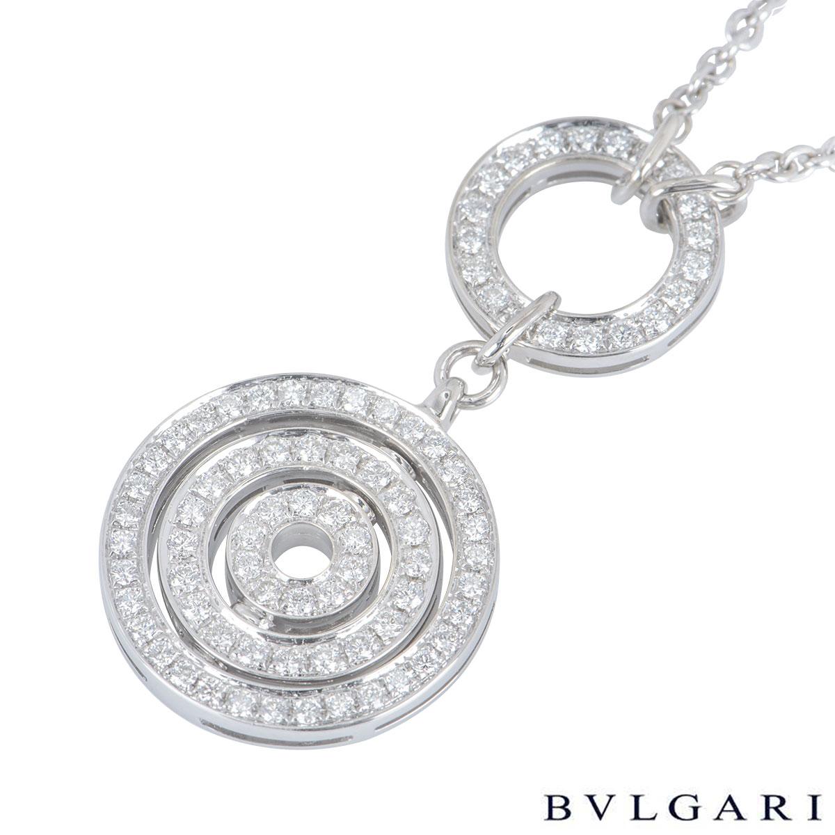 Bvlgari White Gold Diamond Astrale Necklace In Excellent Condition In London, GB