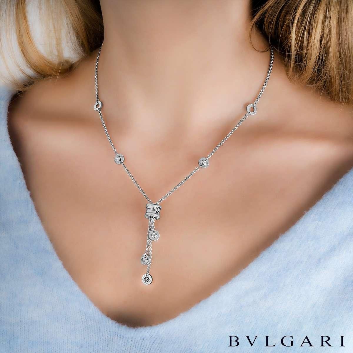 Bvlgari White Gold Diamond B.Zero1 Necklace 1