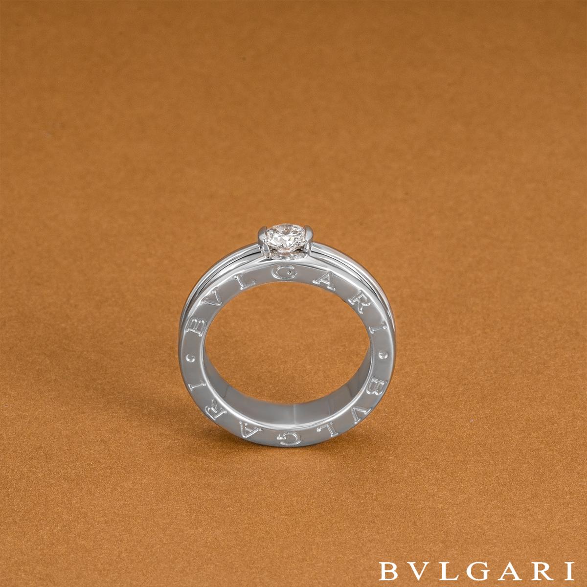 Bvlgari White Gold Diamond B.Zero1 Ring 0.35ct F/IF GIA Certified In Excellent Condition In London, GB