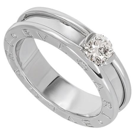 Bvlgari Bague en or blanc avec diamant B.Zero1 de 0,35 carat F/IF certifié GIA