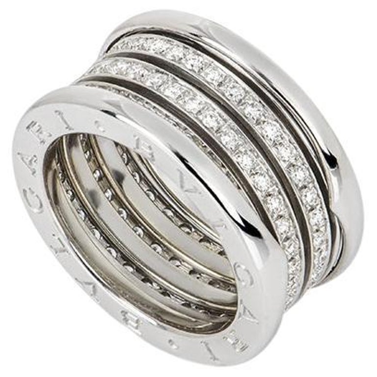 Bvlgari White Gold Diamond B.Zero1 Ring AN850556 For Sale