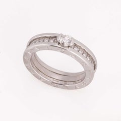 Bvlgari Weißgold Diamant B.Zero1 Ring Größe 53 0,30ct F/VVS2