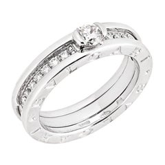 Bvlgari Weißgold Diamant B.Zero1 Ring Größe 53 0,30ct F/VVS2