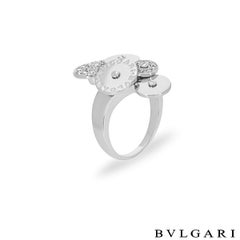 Bvlgari 18k White Gold Diamond Cicladi Ring, 0.45ct, Italy, Unisex