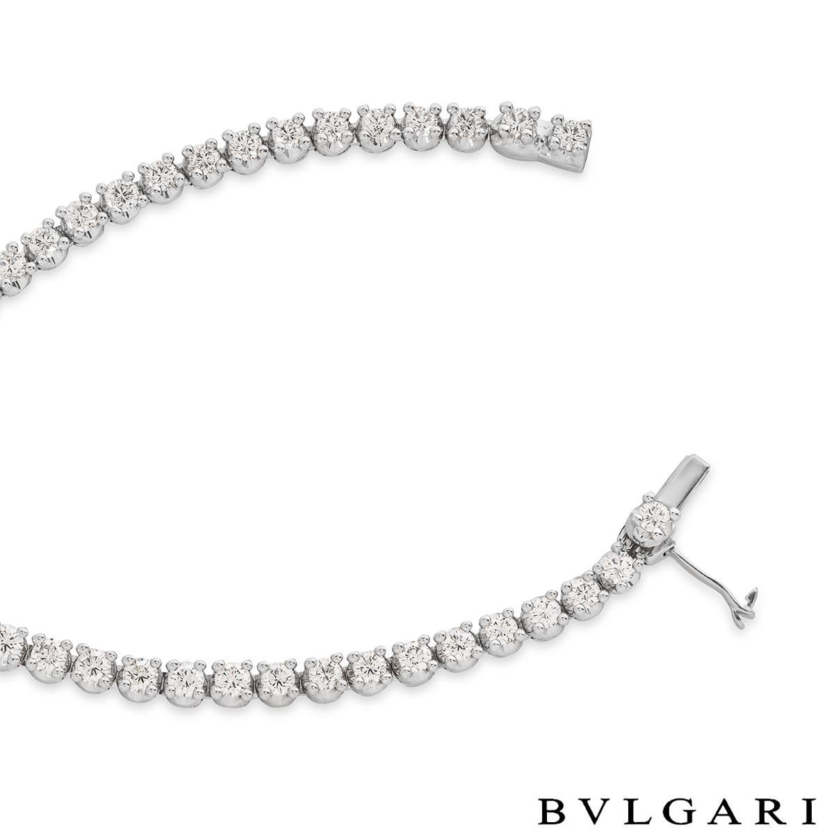 Bvlgari White Gold Diamond Corona Bracelet 4.62ct In Excellent Condition In London, GB