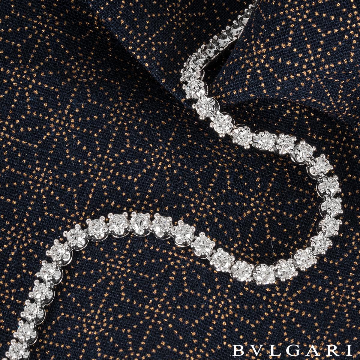 Bvlgari White Gold Diamond Corona Bracelet 4.62ct 1