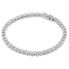 Bvlgari Bracelet couronne en or blanc et diamants de 4,62 carats