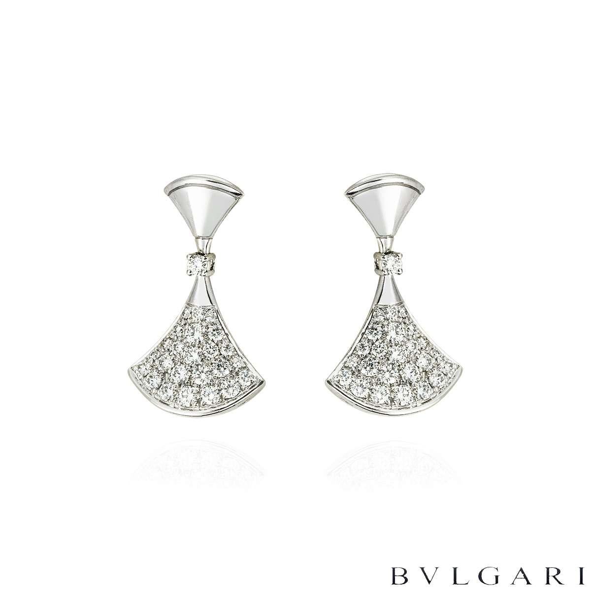 Bvlgari White Gold Diamond Divas Dream Earrings 0.94ct 351100 In Excellent Condition In Mayfair, London, London